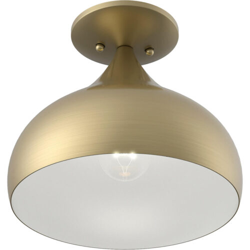 40980-01 1 Light Antique Brass Semi-Flush Mount-Lighting LumensSemi Flush