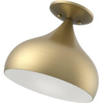 40980-01 1 Light Antique Brass Semi-Flush Mount-Lighting LumensSemi Flush