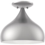 40980-91 1 Light Brushed Nickel Semi-Flush Mount-Lighting LumensSemi Flush