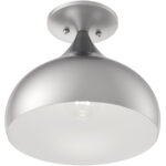 40980-91 1 Light Brushed Nickel Semi-Flush Mount-Lighting LumensSemi Flush