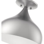 40980-91 1 Light Brushed Nickel Semi-Flush Mount-Lighting LumensSemi Flush