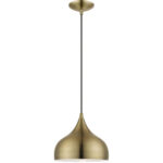 40982-01 1 Light Antique Brass Pendant-Lighting LumensPendant Lights