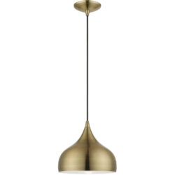 40982-01 1 Light Antique Brass Pendant-Lighting LumensPendant Lights