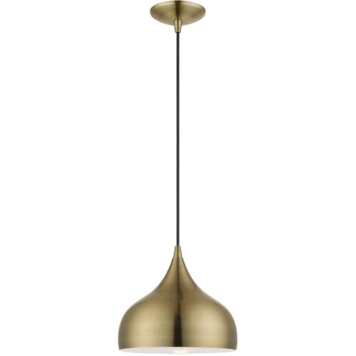 40982-01 1 Light Antique Brass Pendant-Lighting LumensPendant Lights