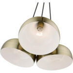 40983-01 3 Light Antique Brass Cluster Pendant-Lighting LumensPendant Lights