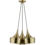 40993-01 3 Light Antique Brass Cluster Pendant-Lighting LumensPendant Lights