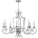 8 Light Polished Chrome Chandelier with Steel base material-Lighting LumensChandeliers