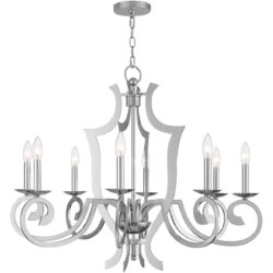 8 Light Polished Chrome Chandelier with Steel base material-Lighting LumensChandeliers