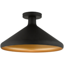 41020-04 1 Light Black Semi-Flush Mount-Lighting LumensSemi Flush