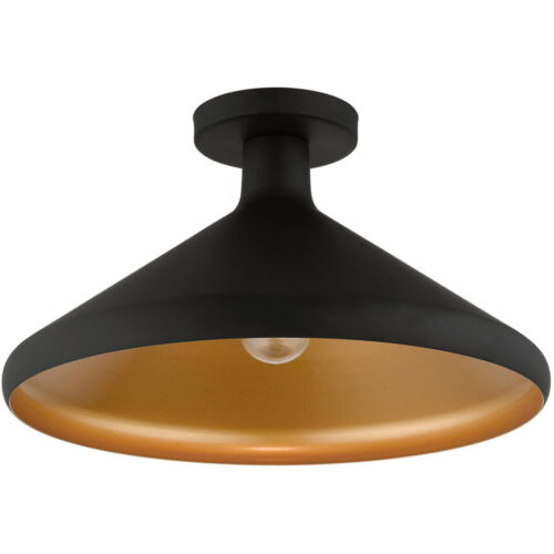 41020-04 1 Light Black Semi-Flush Mount-Lighting LumensSemi Flush