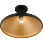 41020-04 1 Light Black Semi-Flush Mount-Lighting LumensSemi Flush