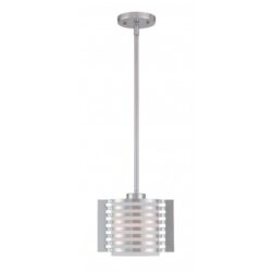 4.5 inch 1 Light Polished Chrome Mini Pendant with Hand Blown Satin Opal White Glass Shade-Lighting LumensPendant Lights