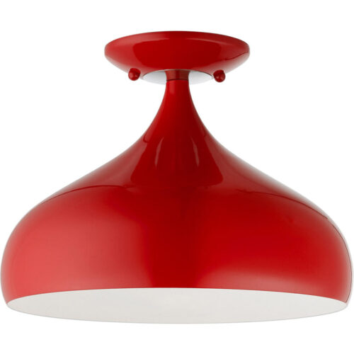 41050-72 1 Light Shiny Red Semi-Flush Mount-Lighting LumensSemi Flush