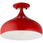 41050-72 1 Light Shiny Red Semi-Flush Mount-Lighting LumensSemi Flush