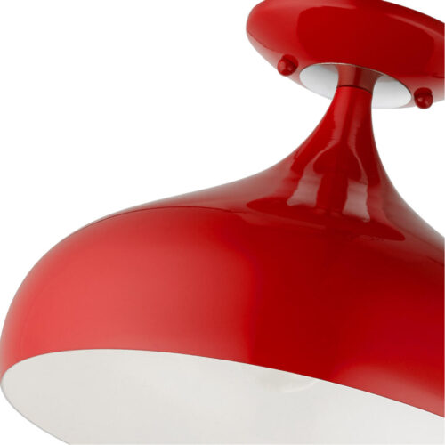 41050-72 1 Light Shiny Red Semi-Flush Mount-Lighting LumensSemi Flush