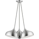 41053-66 3 Light Brushed Aluminum Cluster Pendant-Lighting LumensPendant Lights