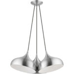 41053-66 3 Light Brushed Aluminum Cluster Pendant-Lighting LumensPendant Lights