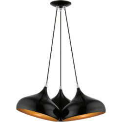 41053-68 3 Light Shiny Black Cluster Pendant-Lighting LumensPendant Lights