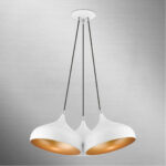 41053-69 3 Light Shiny White Cluster Pendant-Lighting LumensPendant Lights