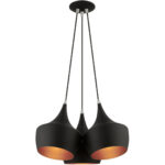 41083-04 3 Light Black Cluster Pendant-Lighting LumensPendant Lights