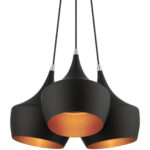 41083-04 3 Light Black Cluster Pendant-Lighting LumensPendant Lights