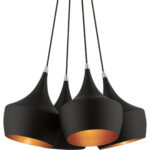 41084-04 4 Light Black Cluster Pendant-Lighting LumensPendant Lights