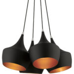 41084-04 4 Light Black Cluster Pendant-Lighting LumensPendant Lights