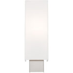 5 inch 1 Light Brushed Nickel ADA Wall Sconce with Hand Crafted Off-White Fabric Hardback Shade Shade-Lighting LumensWall Sconces