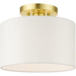 41095-12 1 Light Satin Brass Semi Flush-Lighting LumensSemi Flush