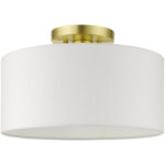 41097-12 1 Light Satin Brass Semi Flush-Lighting LumensSemi Flush