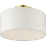 41097-12 1 Light Satin Brass Semi Flush-Lighting LumensSemi Flush