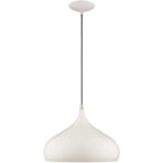 1 Light Shiny White Mini Pendant with Shiny White Metal Shade with Gold Finish Inside Shade-Lighting LumensPendant Lights