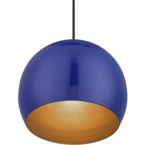 41181-37 1 Light Shiny Cobalt Blue Globe Pendant-Lighting LumensPendant Lights