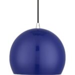 41181-37 1 Light Shiny Cobalt Blue Globe Pendant-Lighting LumensPendant Lights