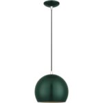 41181-97 1 Light Shiny Hunter Green Globe Pendant-Lighting LumensPendant Lights