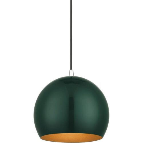 41181-97 1 Light Shiny Hunter Green Globe Pendant-Lighting LumensPendant Lights