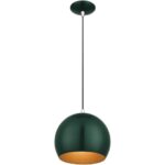 41181-97 1 Light Shiny Hunter Green Globe Pendant-Lighting LumensPendant Lights