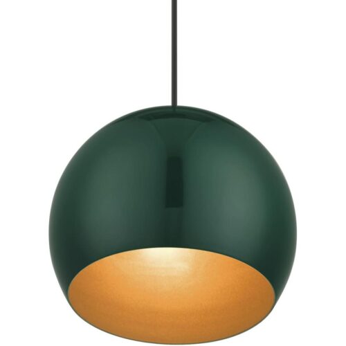 41181-97 1 Light Shiny Hunter Green Globe Pendant-Lighting LumensPendant Lights