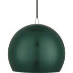 41181-97 1 Light Shiny Hunter Green Globe Pendant-Lighting LumensPendant Lights