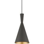 41185-07 1 Light Bronze Pendant with Antique Brass Finish Accents-Lighting LumensPendant Lights