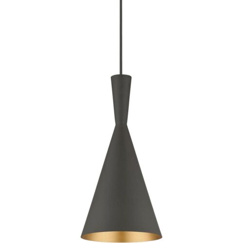 41185-07 1 Light Bronze Pendant with Antique Brass Finish Accents-Lighting LumensPendant Lights