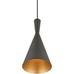 41185-07 1 Light Bronze Pendant with Antique Brass Finish Accents-Lighting LumensPendant Lights