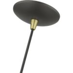 41185-07 1 Light Bronze Pendant with Antique Brass Finish Accents-Lighting LumensPendant Lights