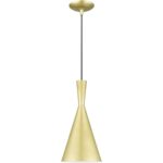 41185-33 1 Light Soft Gold Pendant with Polished Brass Finish Accents-Lighting LumensPendant Lights