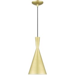 41185-33 1 Light Soft Gold Pendant with Polished Brass Finish Accents-Lighting LumensPendant Lights