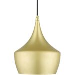 41186-33 1 Light Soft Gold Pendant with Polished Brass Finish Accents-Lighting LumensPendant Lights