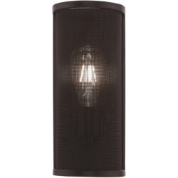 5 inch 1 Light Bronze ADA Wall Sconce with Bronze Stainless Steel Mesh Shade Shade-Lighting LumensWall Sconces