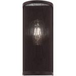 5 inch 1 Light Bronze ADA Wall Sconce with Bronze Stainless Steel Mesh Shade Shade-Lighting LumensWall Sconces