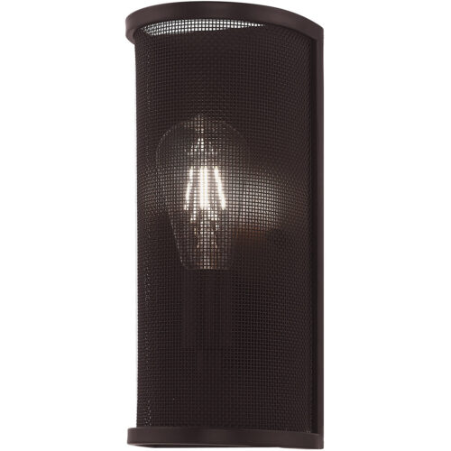 5 inch 1 Light Bronze ADA Wall Sconce with Bronze Stainless Steel Mesh Shade Shade-Lighting LumensWall Sconces