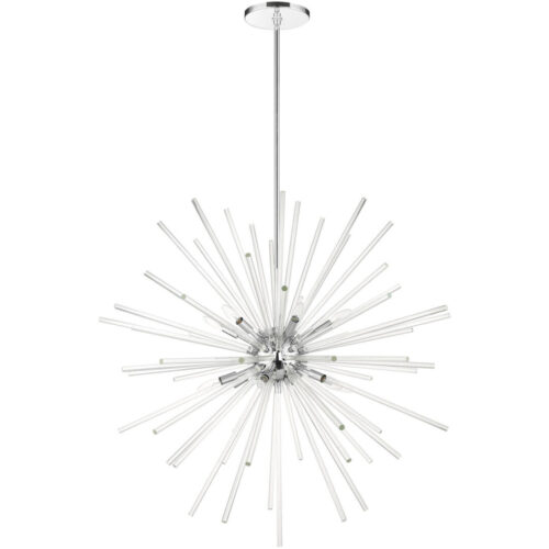 41259-05 12 Light Polished Chrome Foyer Pendant Chandelier-Lighting LumensChandeliers